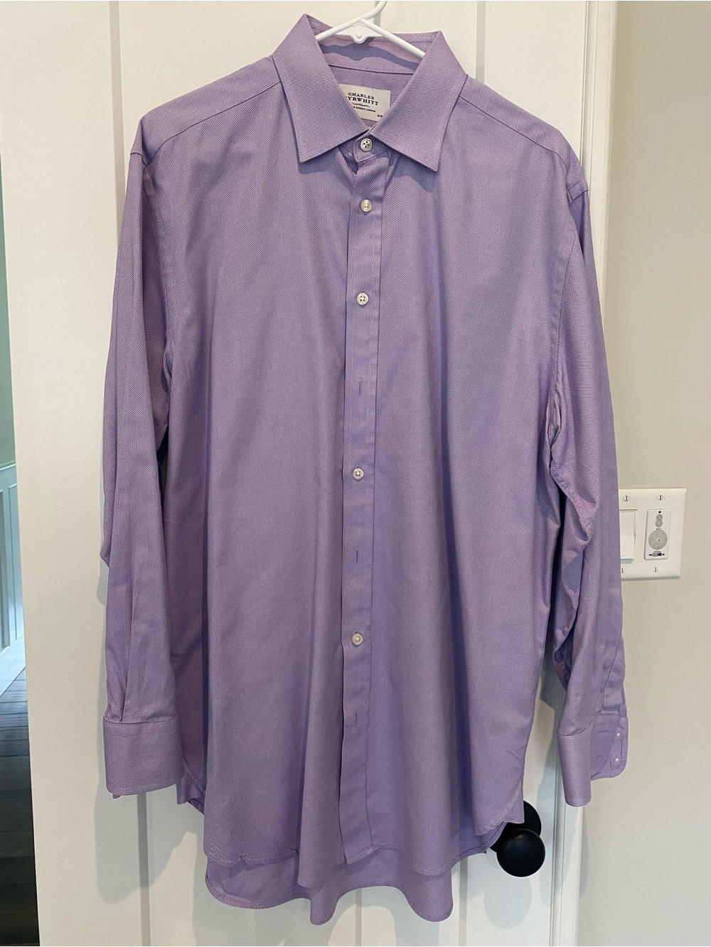Charles Tyrwhitt Lavender Long-Sleeve Dress Shirt